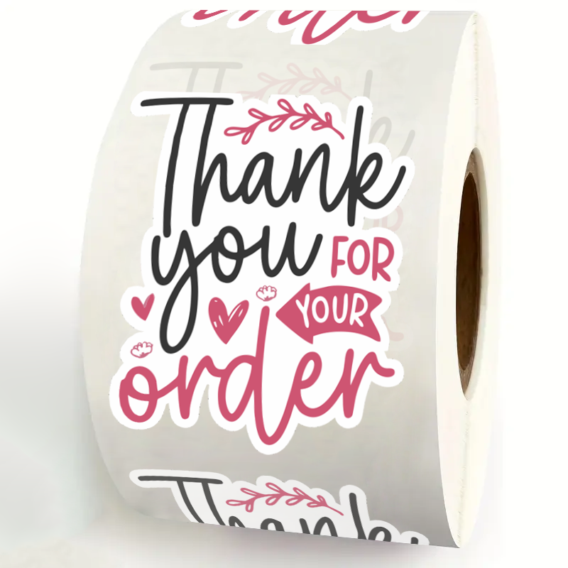 Sticker Label Roll - 200 pièces/rouleau, autocollants « Merci pour