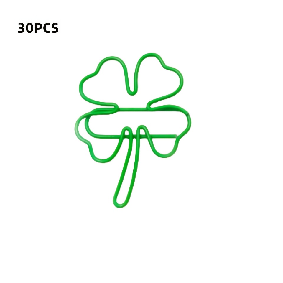 Binder Clip Assorted - 20/30/40 pièces vert trèfle à quatre